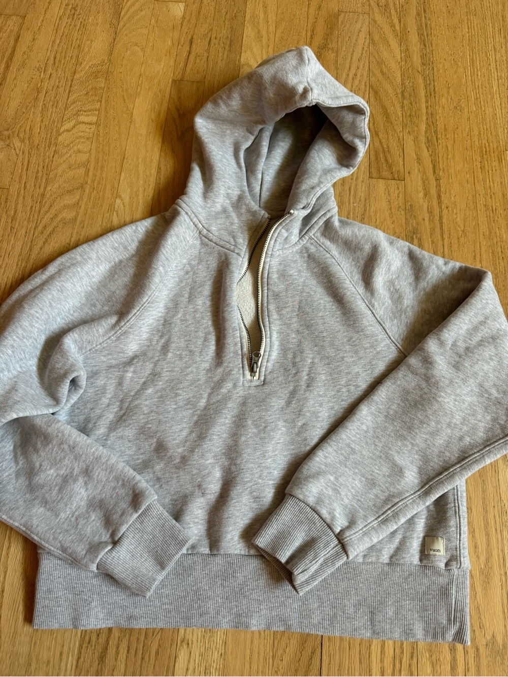 Vuori Light Gray Half-Zip Hoodie